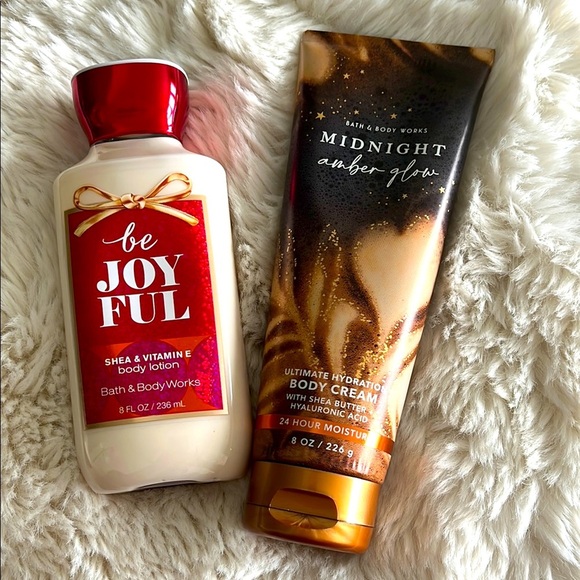 Bath & Body Works Midnight Amber Glow Body Cream & Be Joyful Body Lotion Set 2pc - Picture 1 of 1